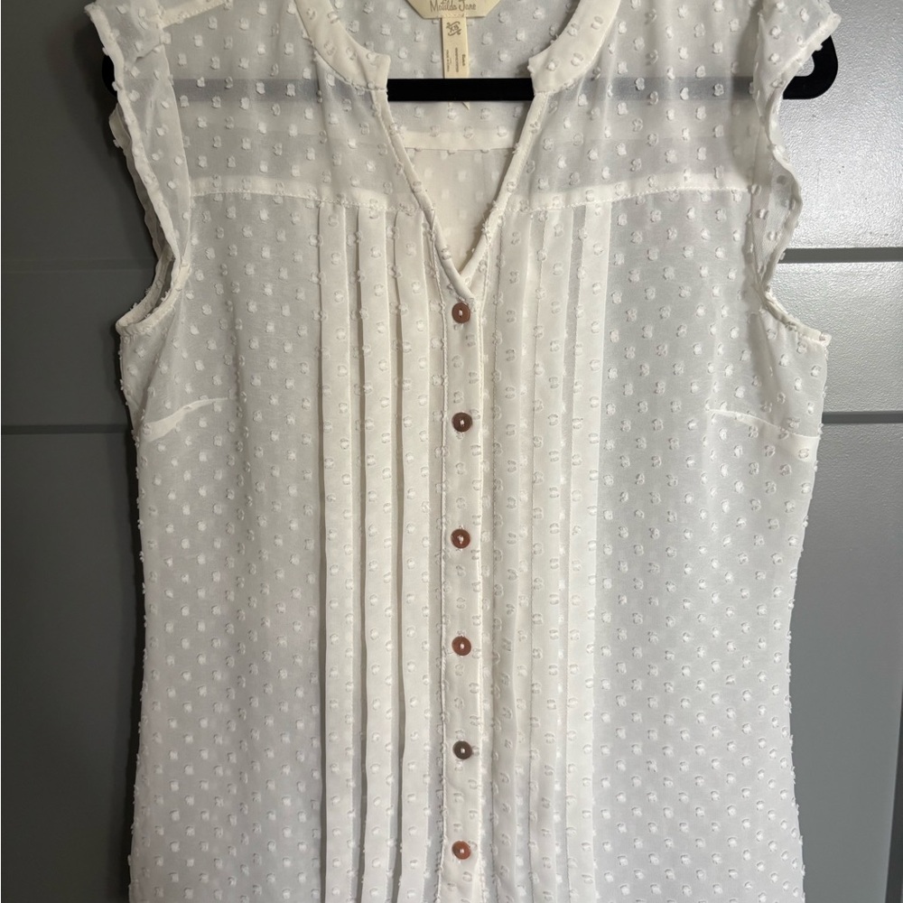 Matilda Jane Ivory Button-Down Blouse